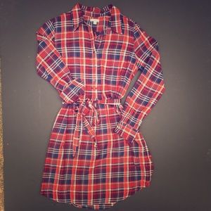 Plaid Shirt Dress